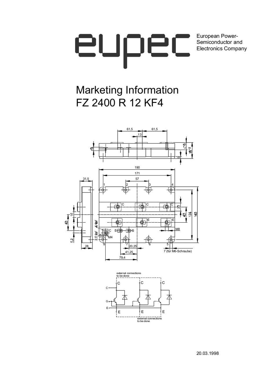 FZ2400R12KF4, Eupec, Eupec Infineon power module