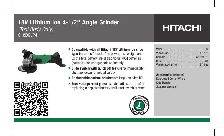 G18DSLP4-18V Hitachi