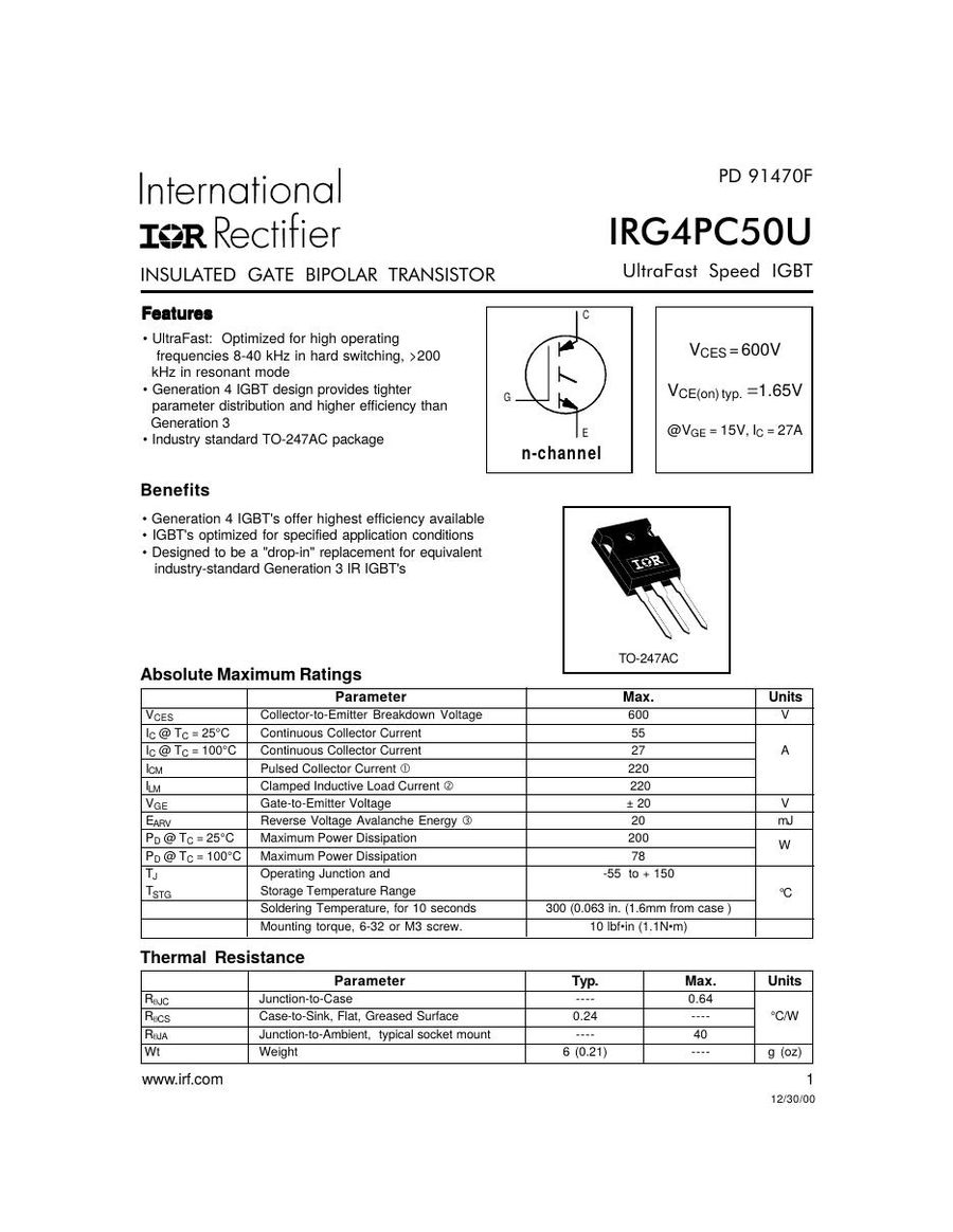 G4PC50U International Rectifier IGBT Modules