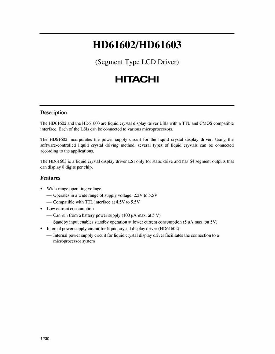 HD61602RH Hitachi