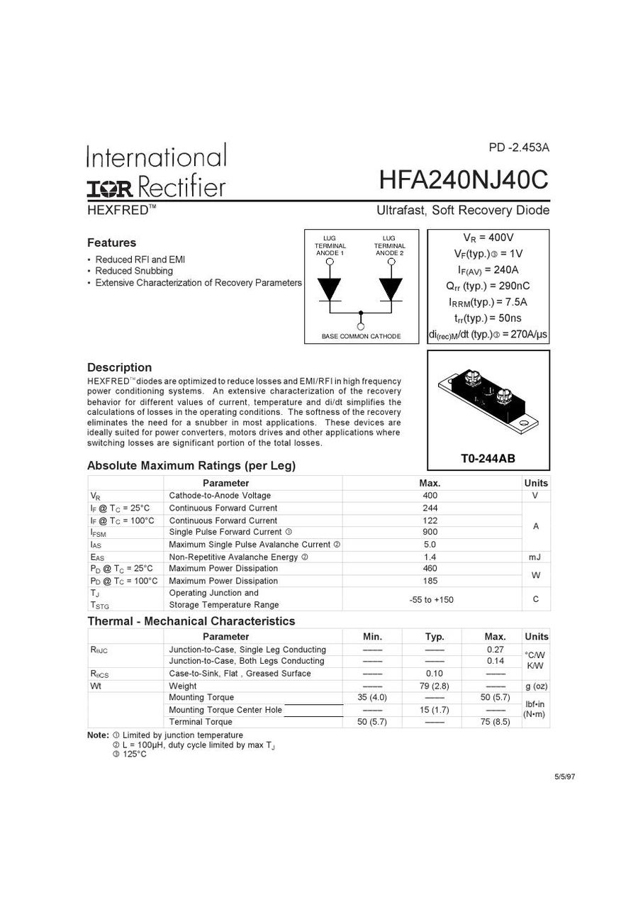 HFA240NJ60C International Rectifier