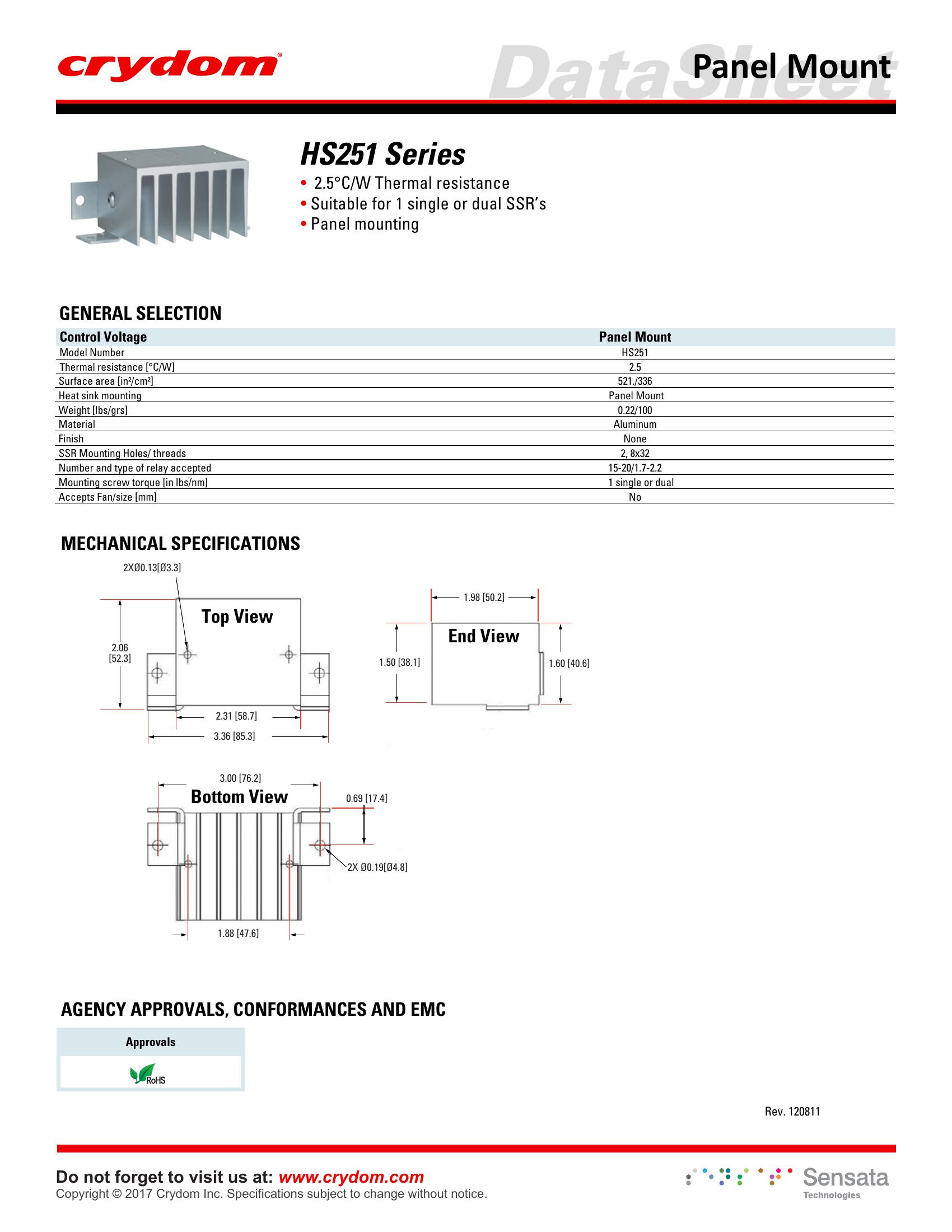 HS251 Crydom Solid State Relays & I/O Modules