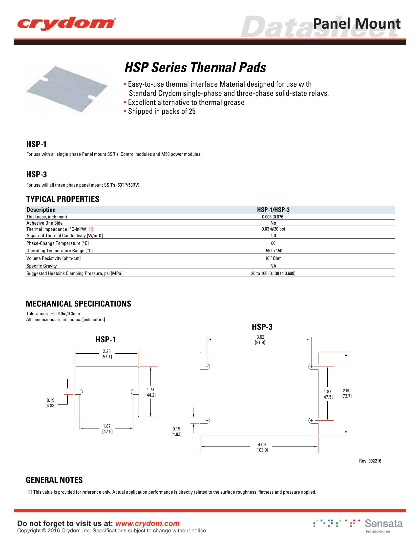 HSP-1 Crydom Solid State Relays & I/O Modules
