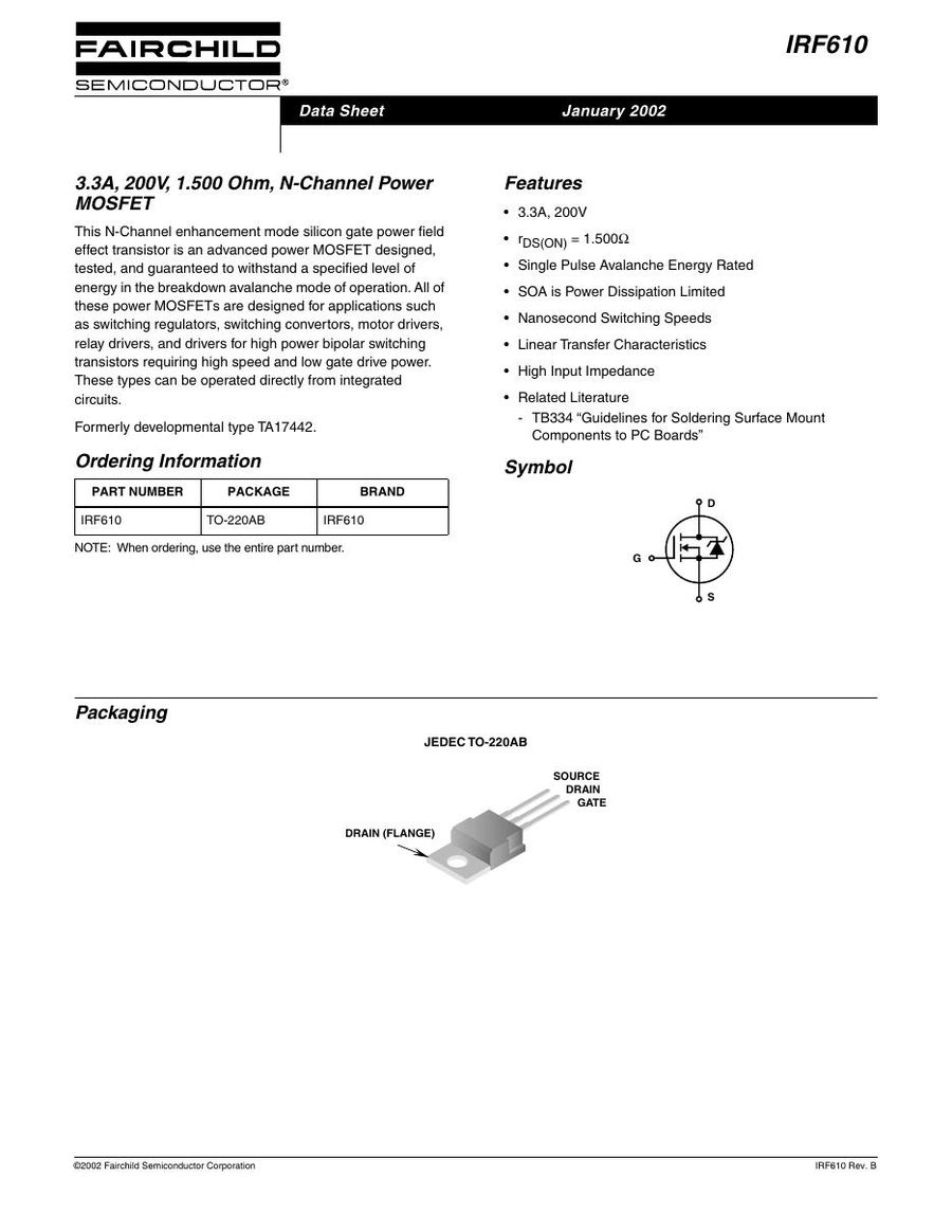 IRF610 International Rectifier MOSFET Modules