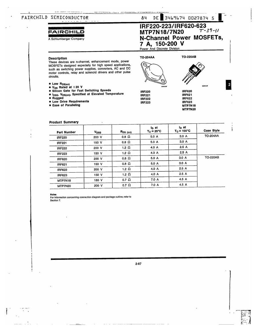 IRF620 International Rectifier MOSFET Modules