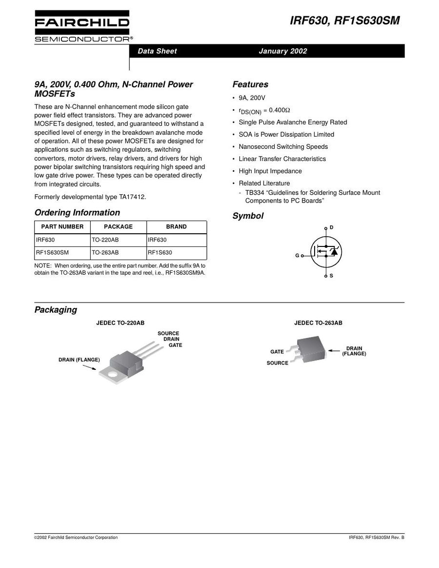 IRF630 International Rectifier MOSFET Modules