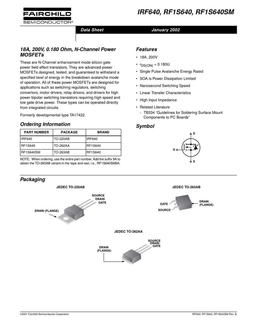 IRF640 International Rectifier MOSFET Modules