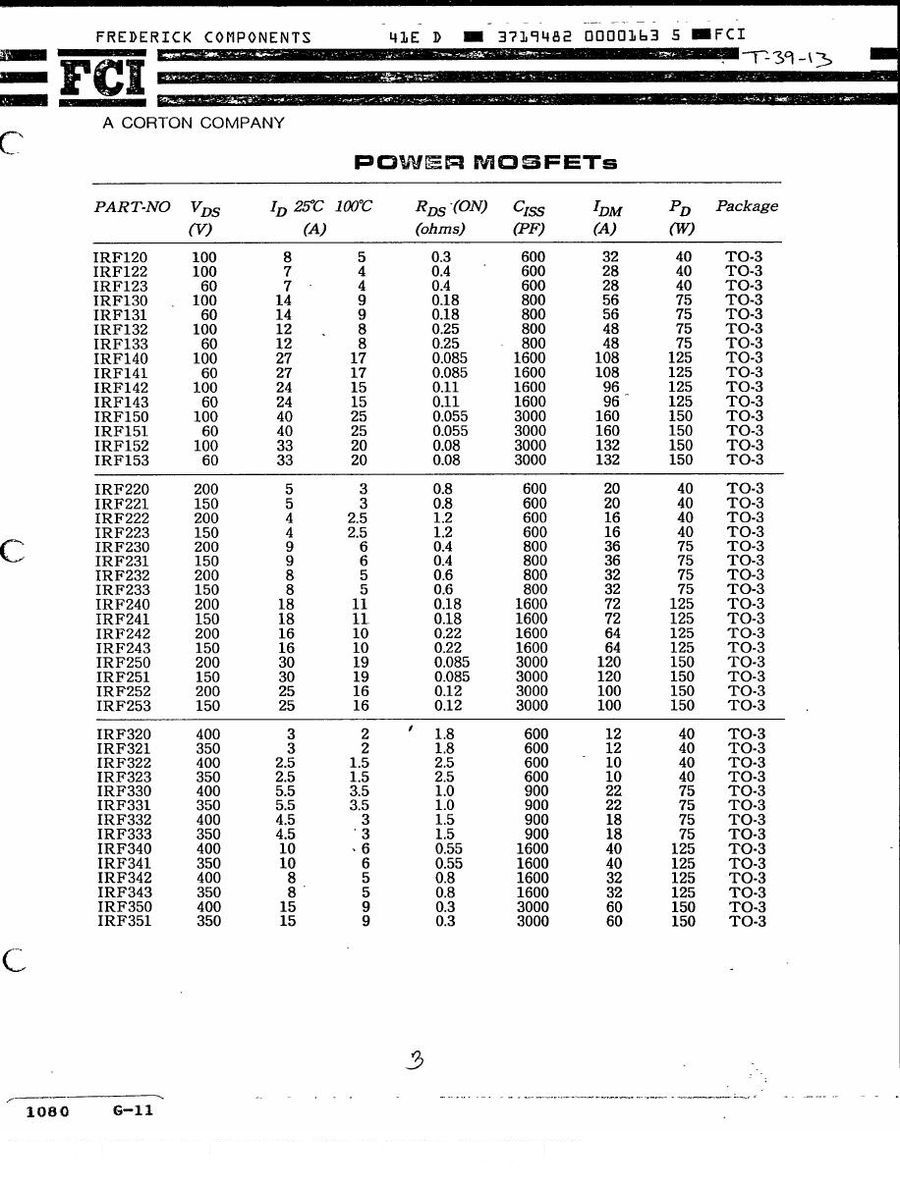 IRFP450 International Rectifier MOSFET Modules