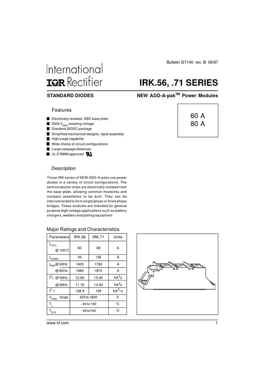 IRKD56-04 International Rectifier Diode & Rectifier Modules