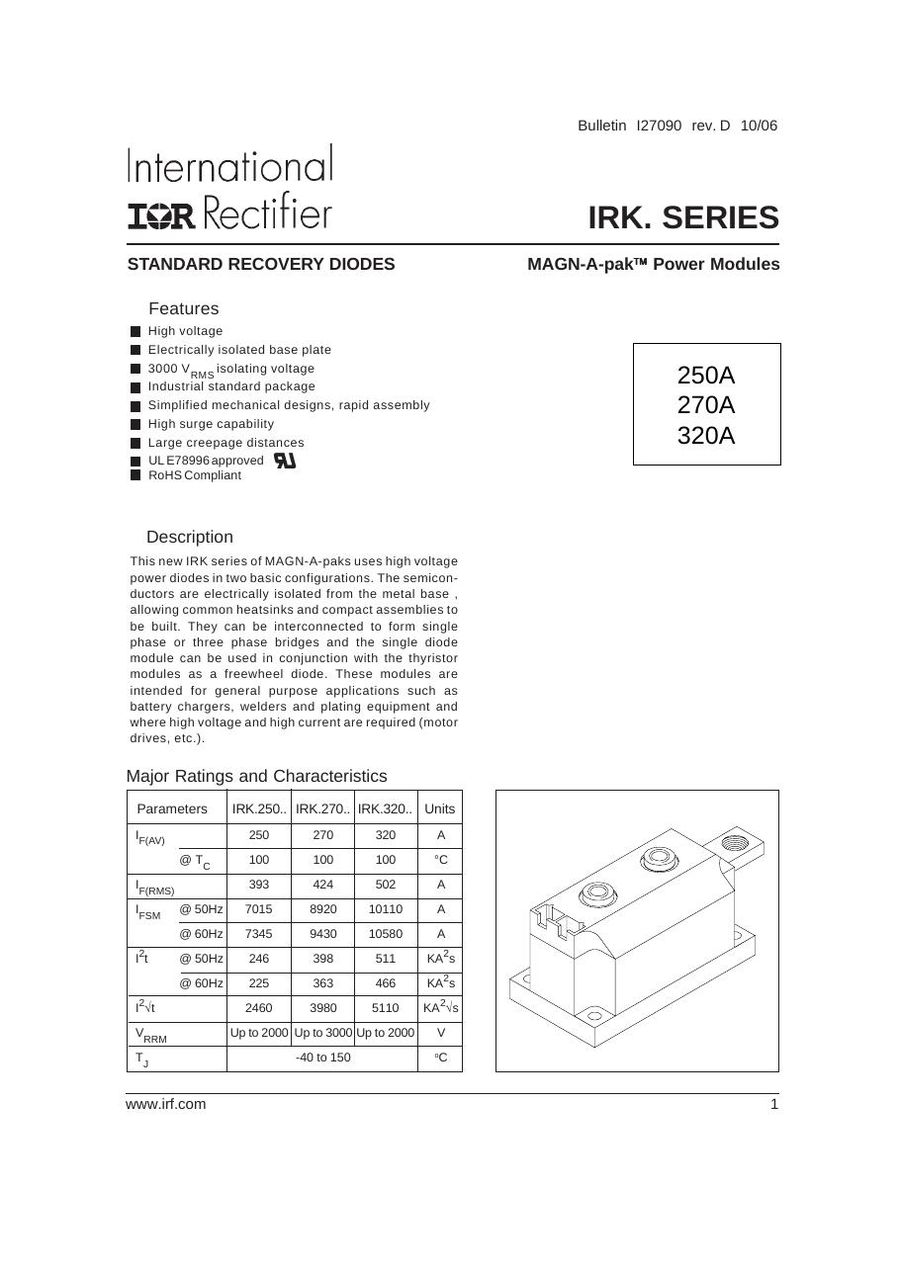IRKE320-12 International Rectifier Diode & Rectifier Modules