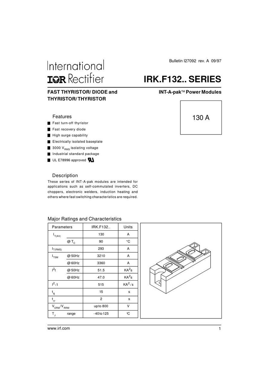 IRKTF131-04HLN International Rectifier Thyristor & SCR Modules