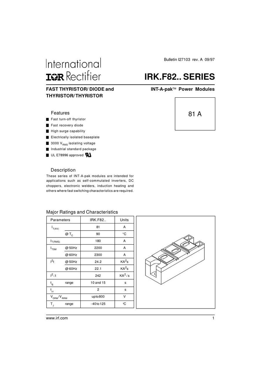 IRKTF82-04HLN International Rectifier Thyristor & SCR Modules