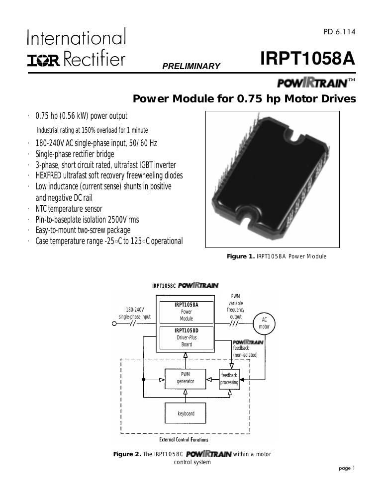 IRPT1061A International Rectifier MOSFET from International Rectifier