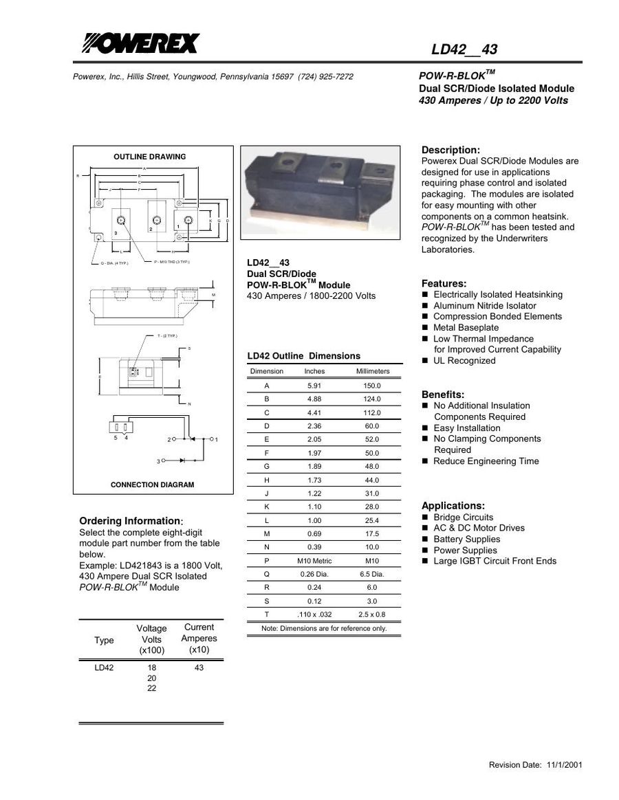 LD421843 Mitsubishi Power Transistor Module
