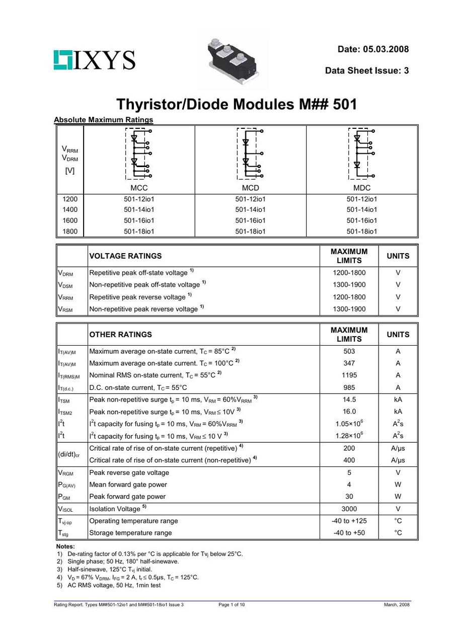 MCD500-20io1, IXYS, Power Transistor Module
