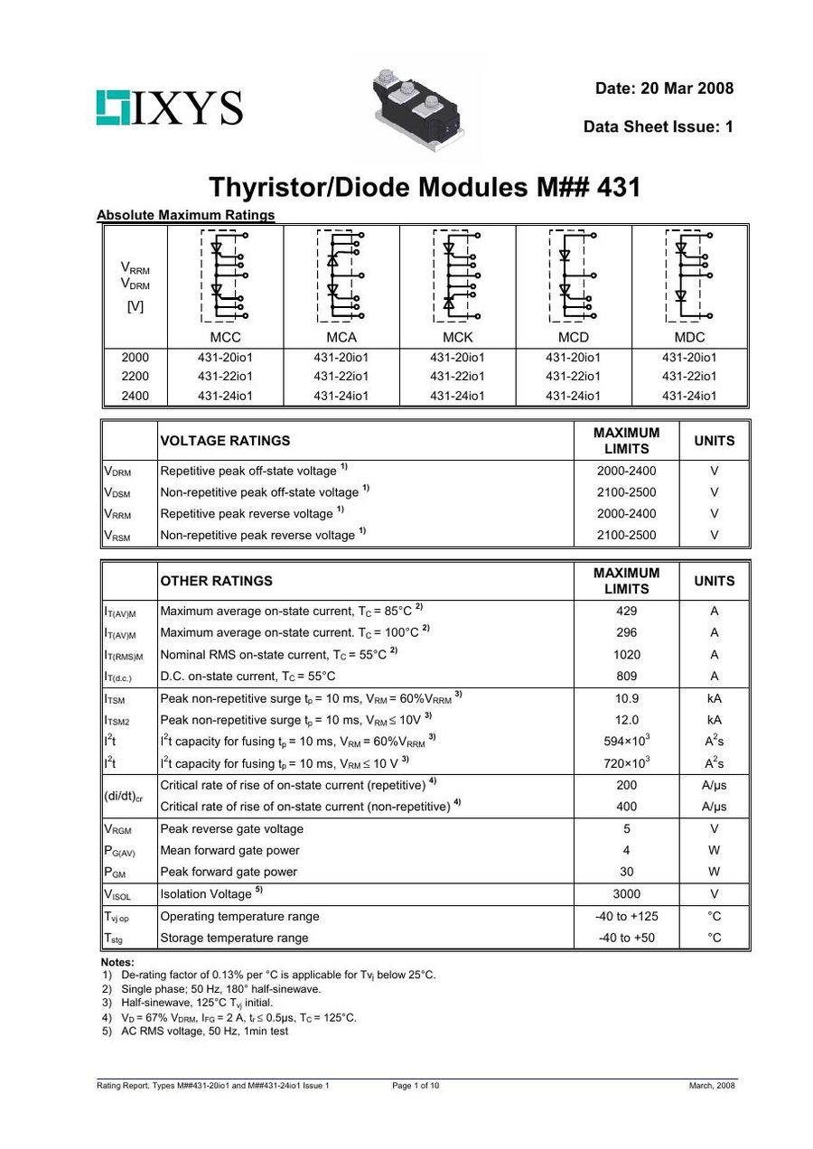 MCK431-24io1, IXYS,  Power Transistor Module