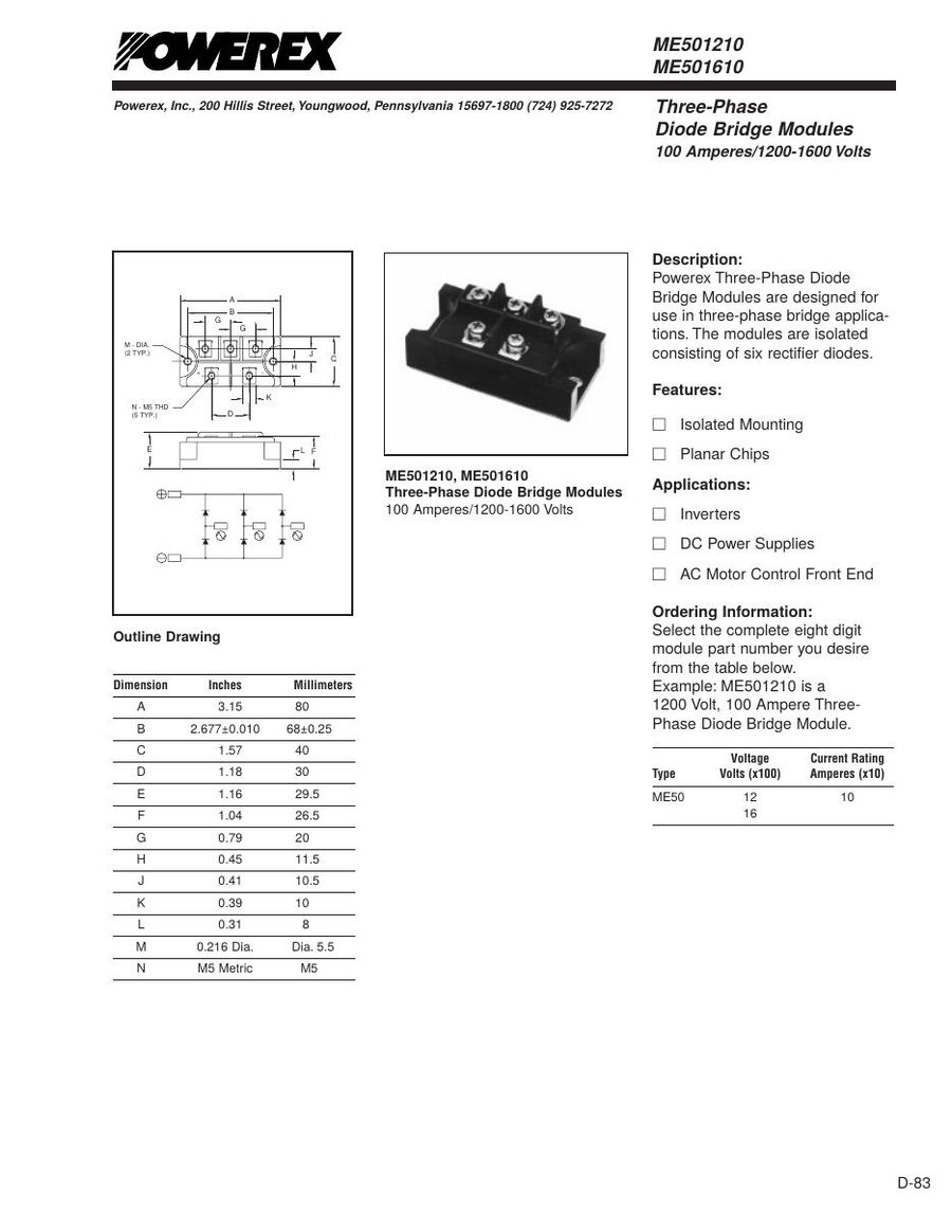 ME501610, Toshiba, Power Module