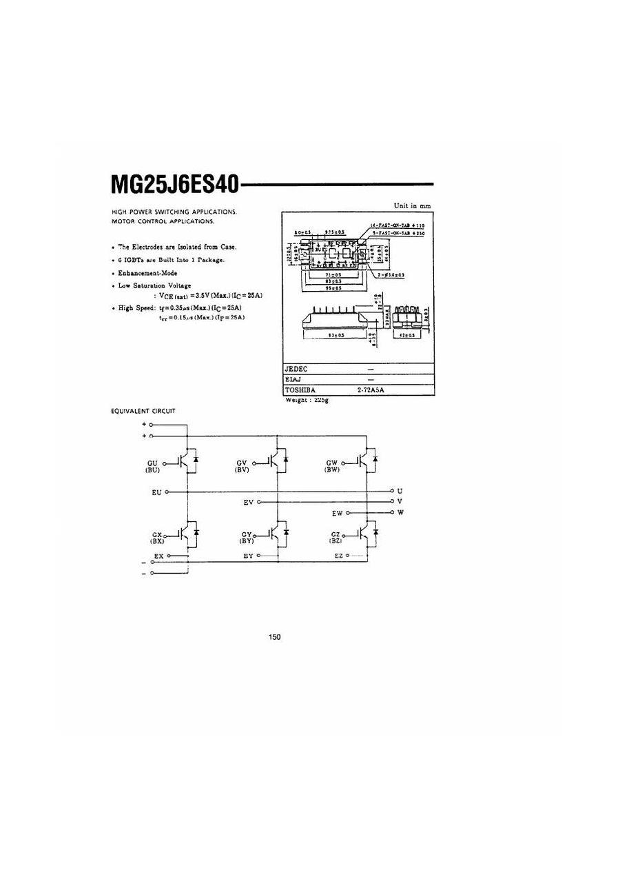 MG20J6ES40, Toshiba, Power Module