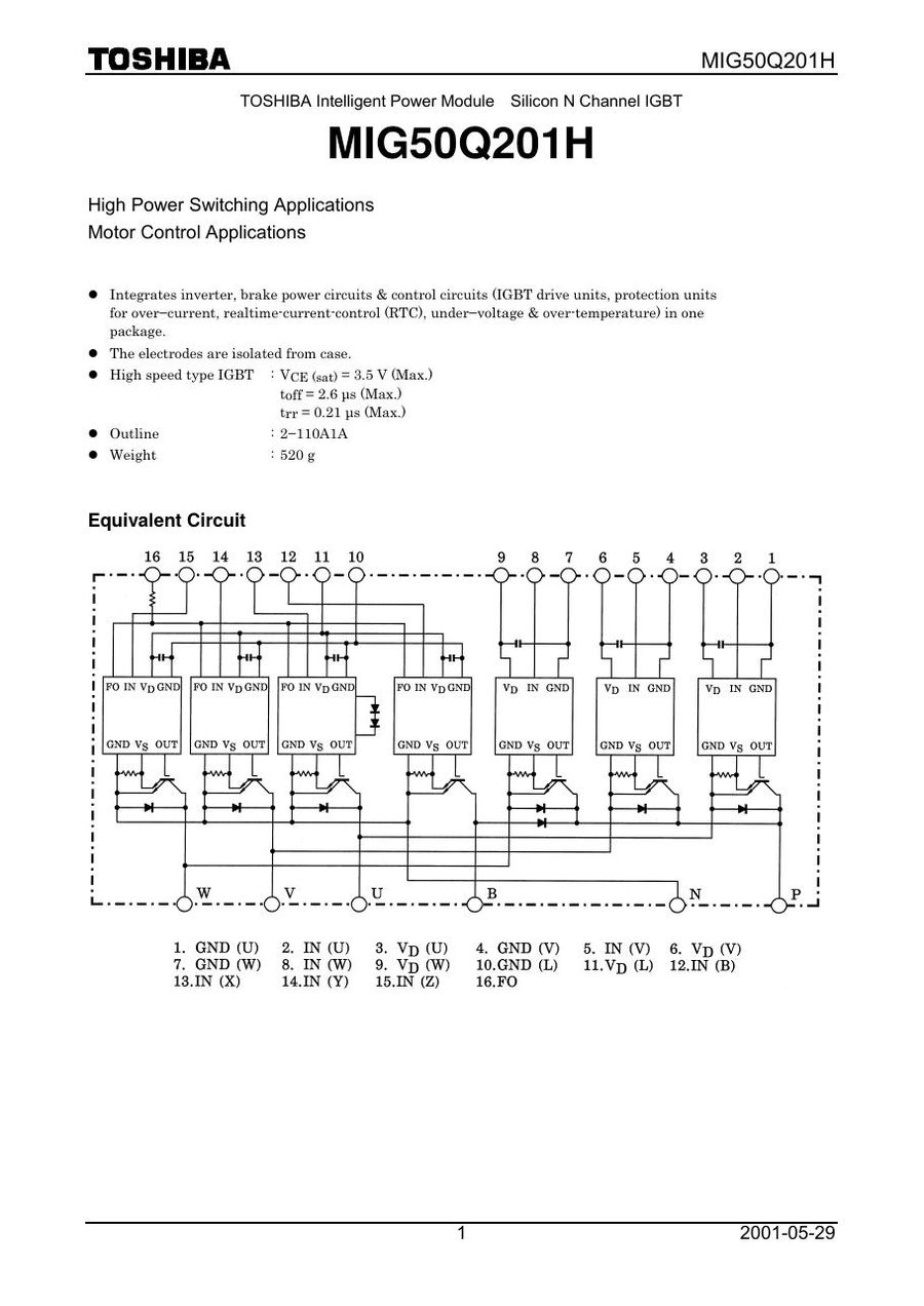 MIG50Q201H, Toshiba, Power Module