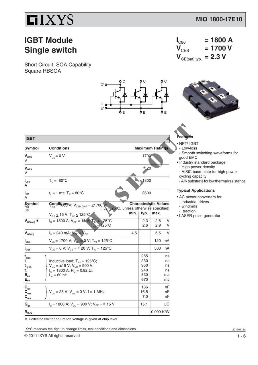 MIO1800-17E10 IXYS IGBT Modules