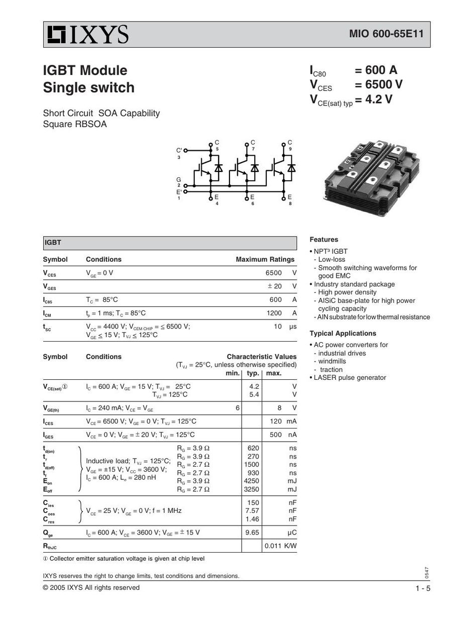 MIO600-65E11 IXYS IGBT Modules