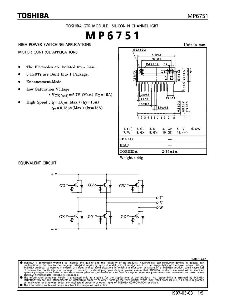 MP6752 HITACHI IGBT from HITACHI