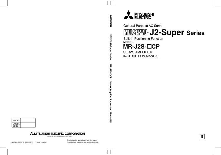 MR-JCCBL30M-L, MITSUBISHI, MELSERVO-J2-Super Series Standard Encoder Cable