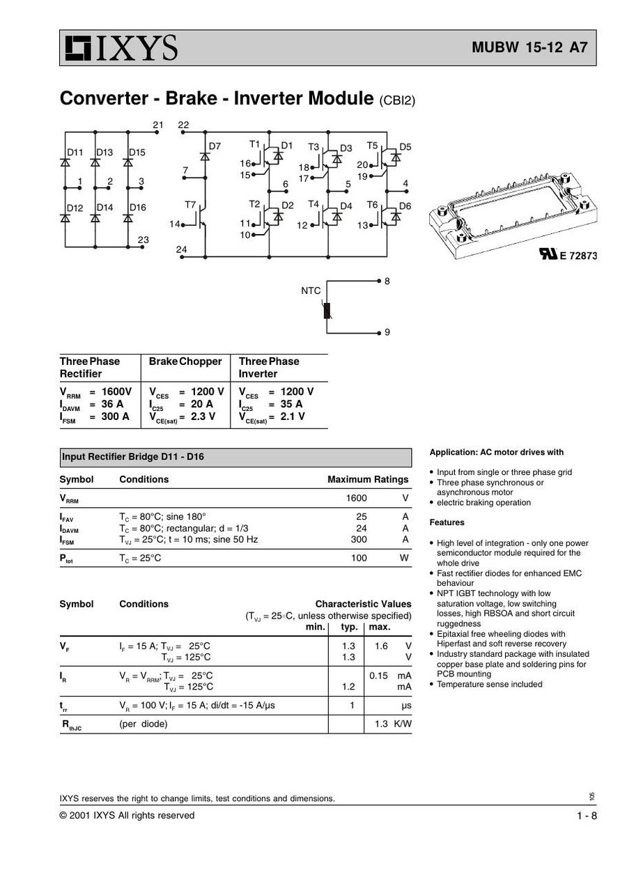 MUBW15-12A7 IXYS IGBT Modules
