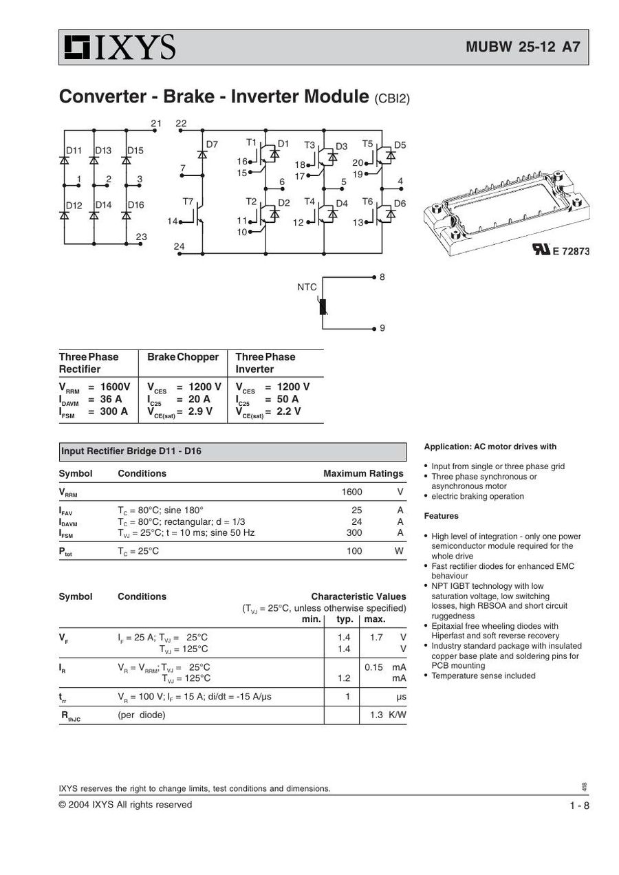 MUBW25-12A7 IXYS IGBT Modules