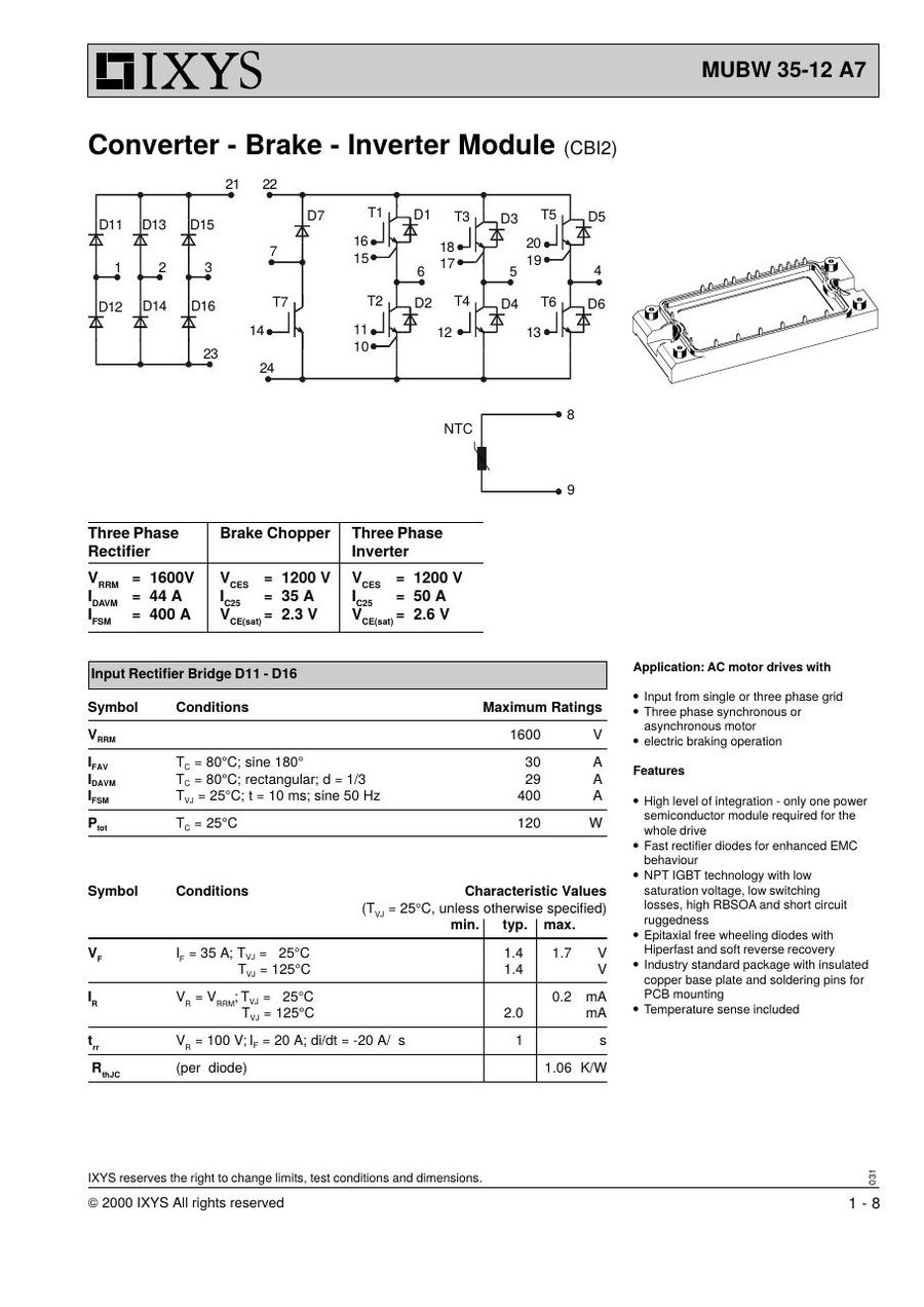 MUBW35-12A7 IXYS IGBT Modules