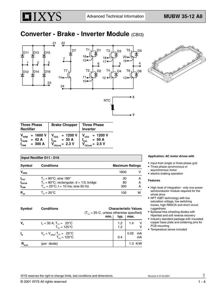 MUBW35-12A8 IXYS IGBT Modules