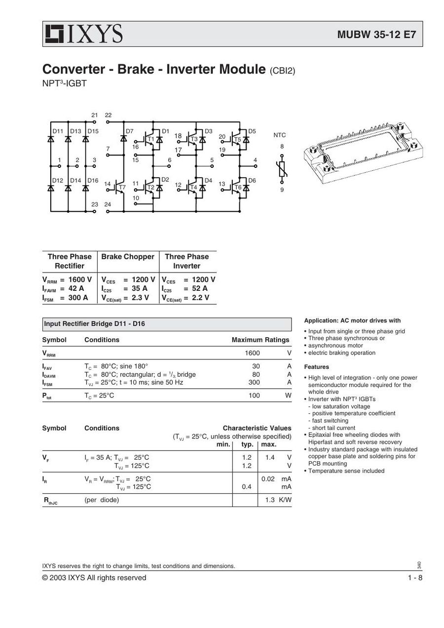 MUBW35-12E7 IXYS IGBT Modules
