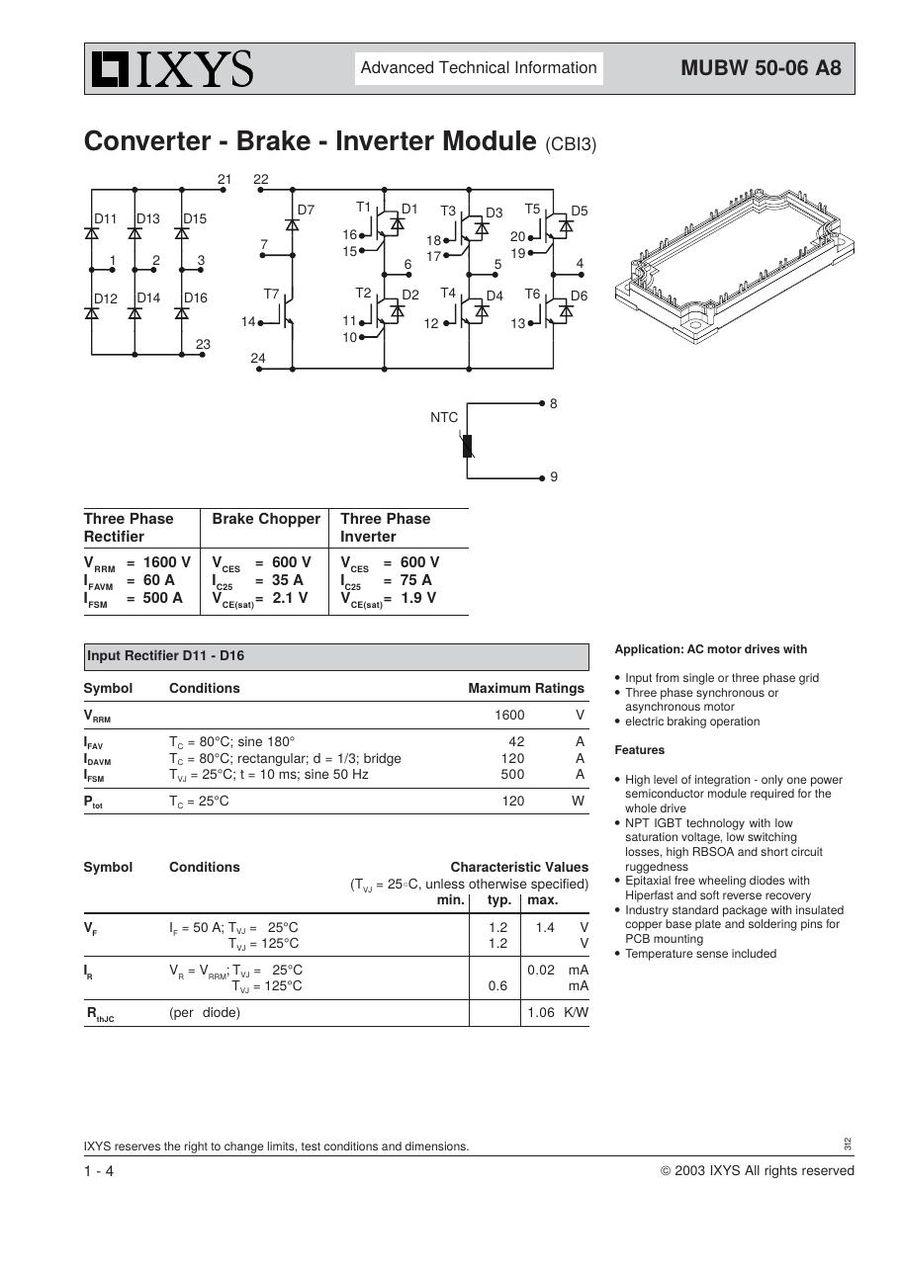 MUBW50-06A8 IXYS IGBT Modules