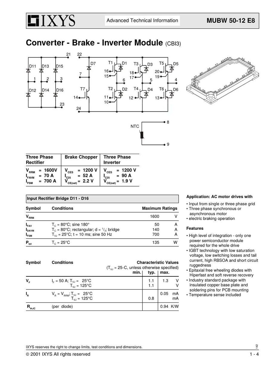 MUBW50-12E8 IXYS IGBT Modules