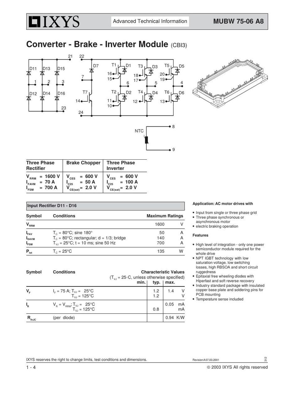 MUBW75-06A8 IXYS IGBT Modules