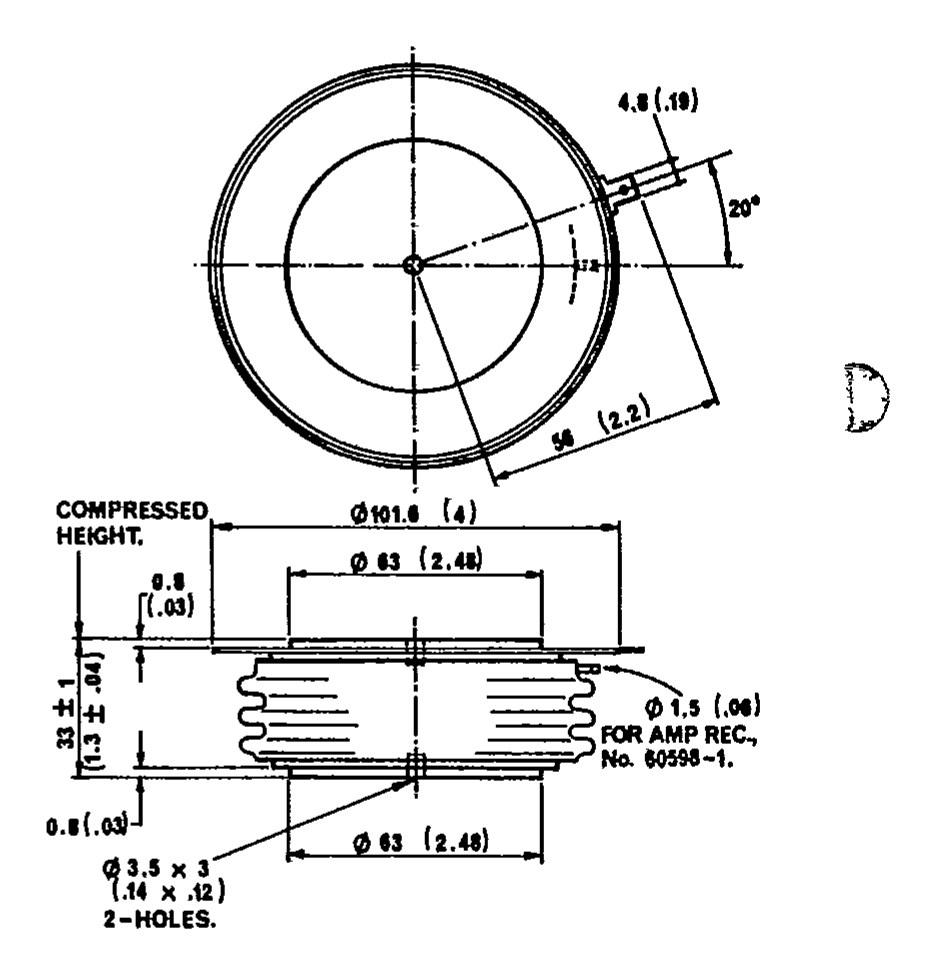 N990CH-16, WESTCODE, Phase Control Thyristor