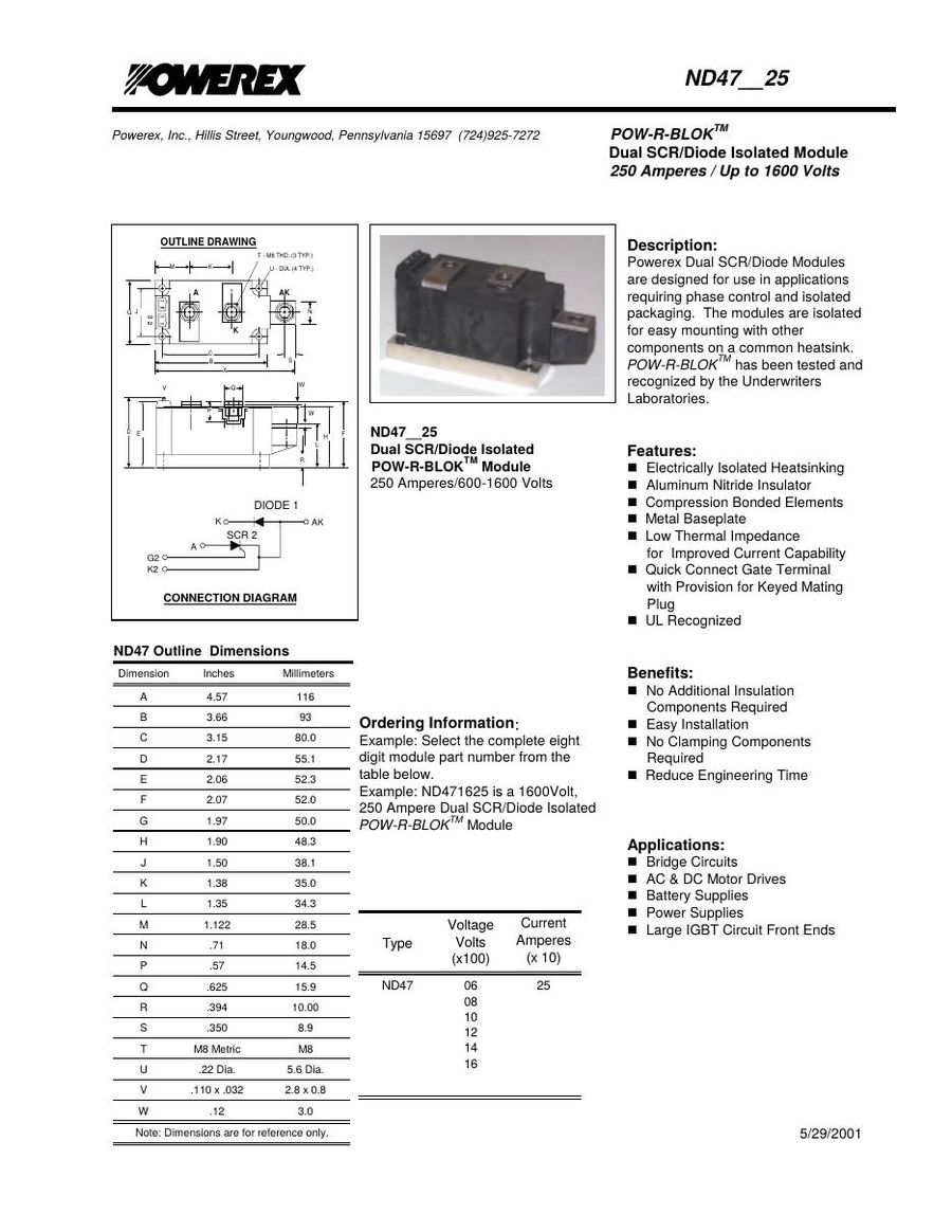ND471625 Infineon (Eupec) Thyristors / SCRs (Discrete & Press-pack)