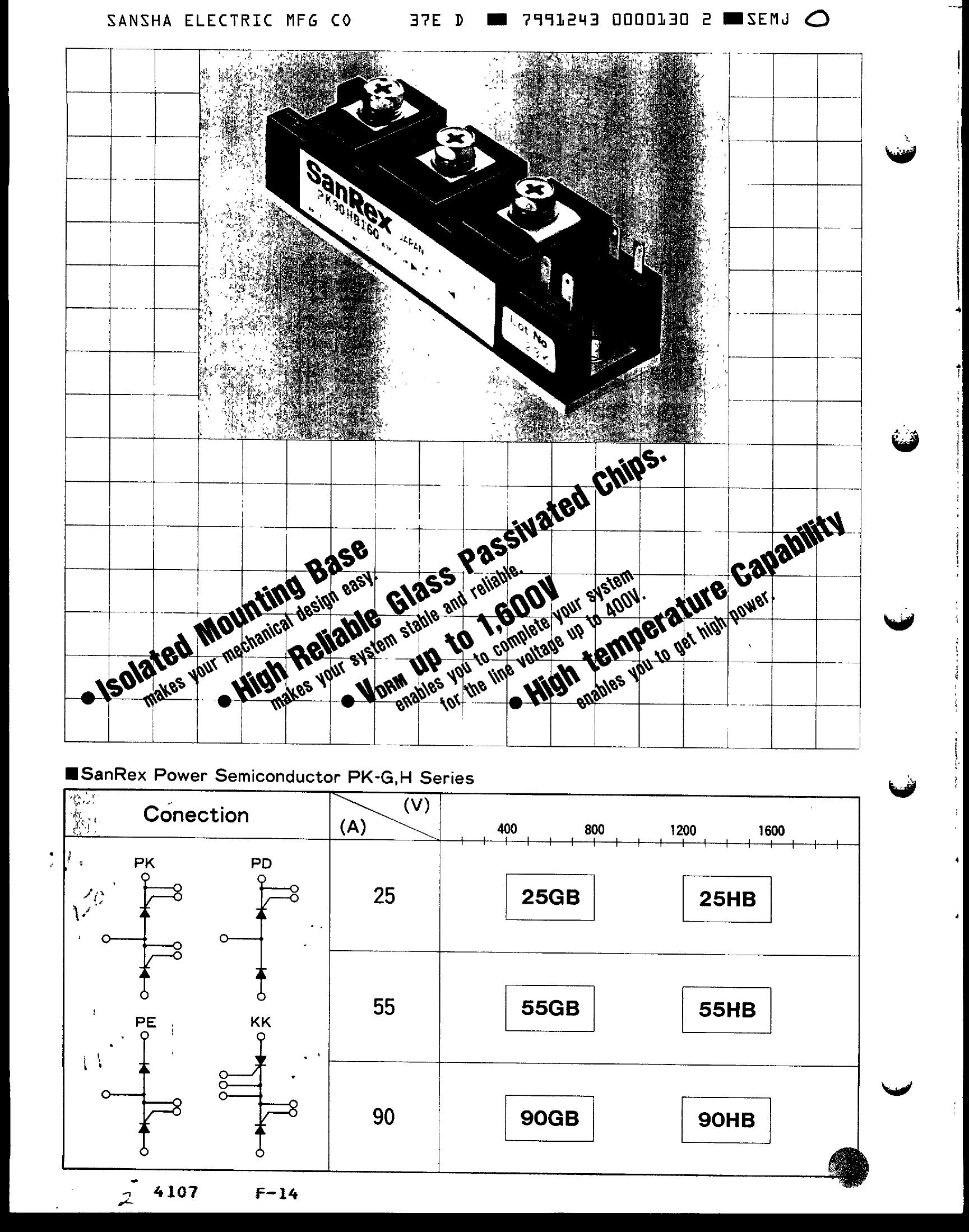 PE25HB160 SanRex Thyristor / Diode Module