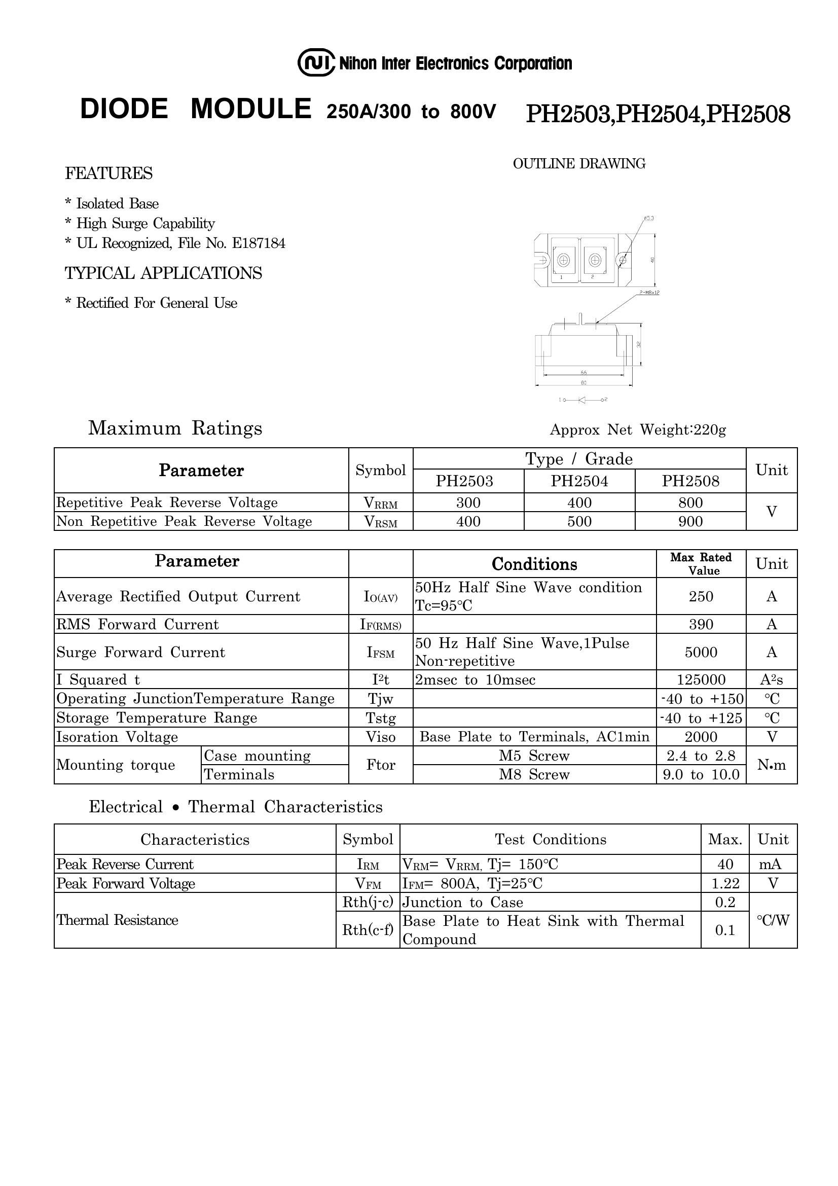PH2508 TDK-Lambda Power Supplies & DC-DC Converters