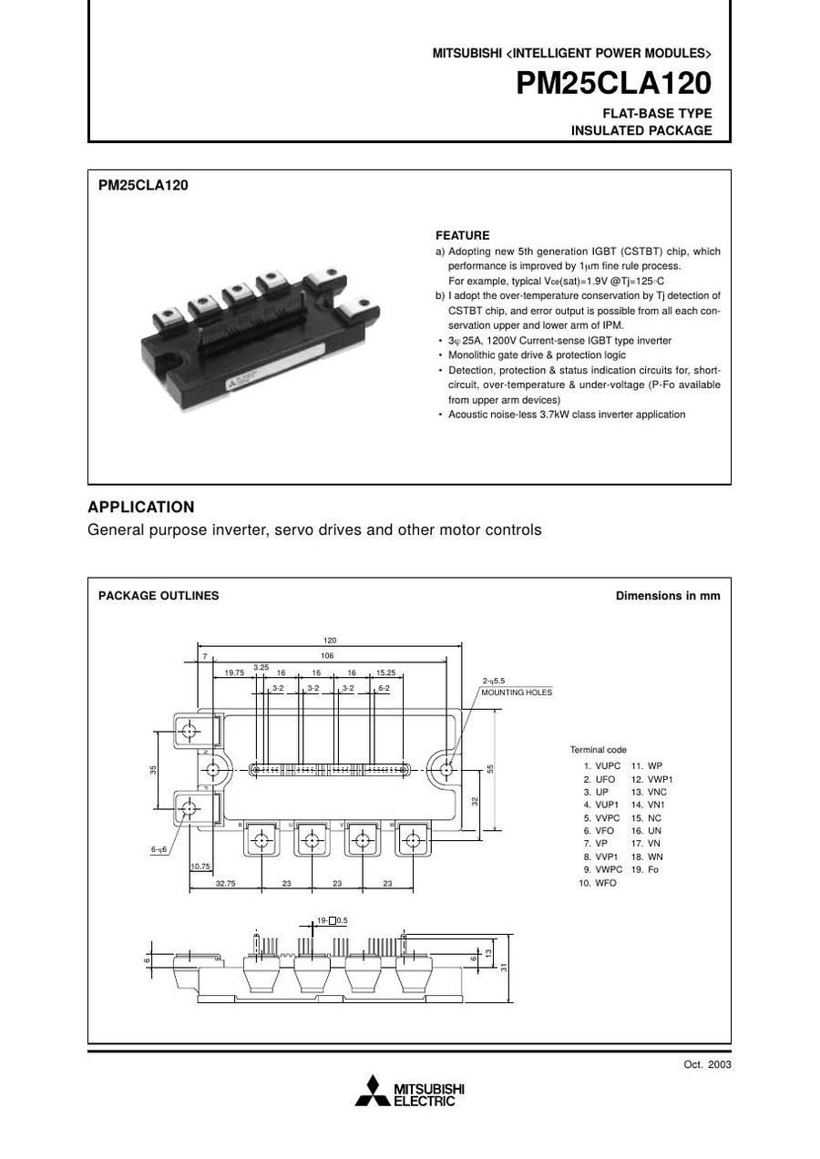 PM25CLA120, Mitsubishi,  Power Transistor Module