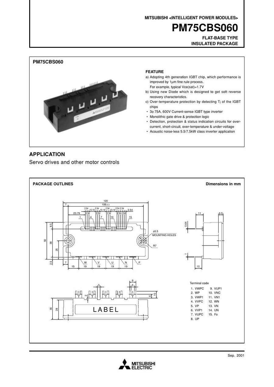 PM75CBS120 Mitsubishi IPM