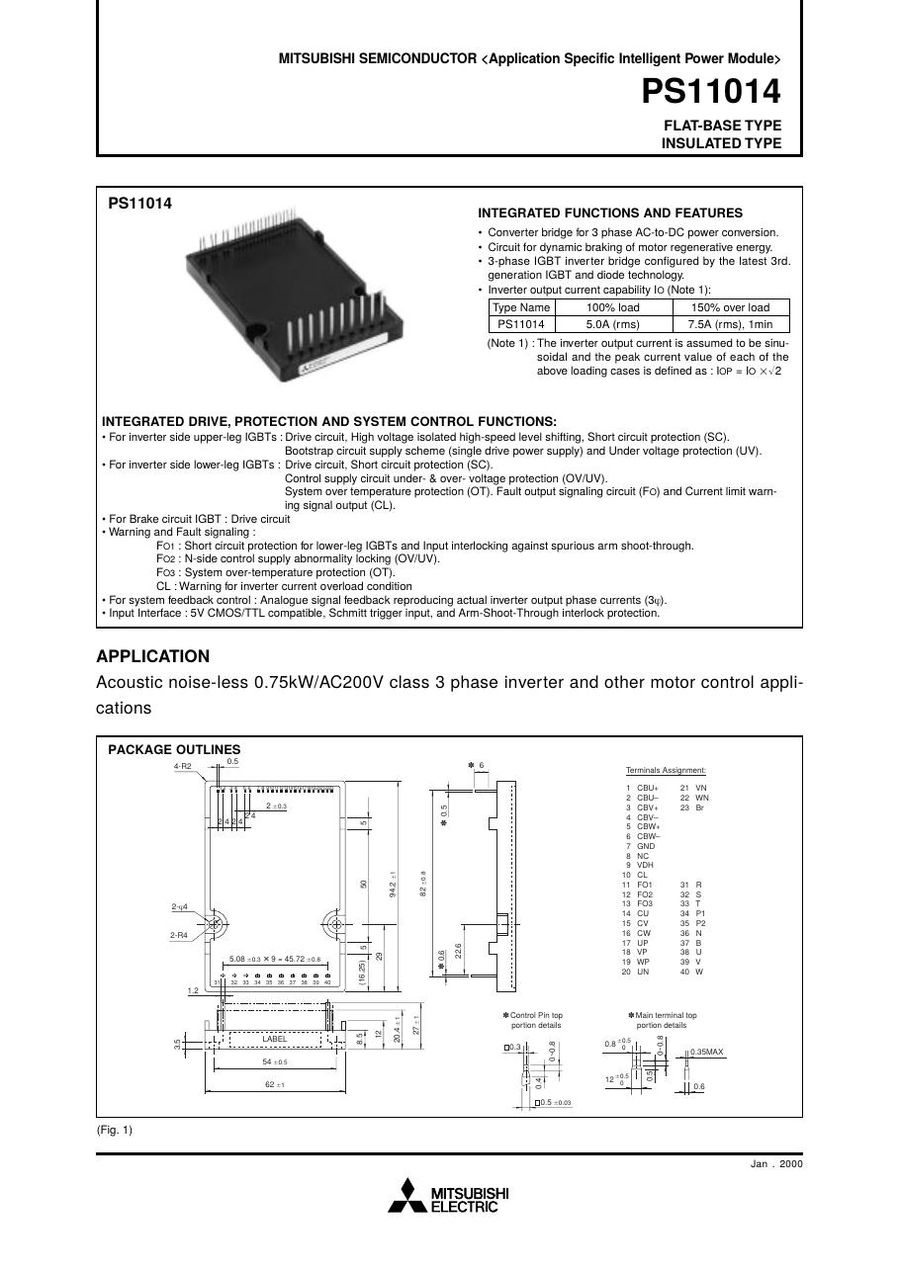 PS11014 Mitsubishi Intelligent Power Modules (IPM)