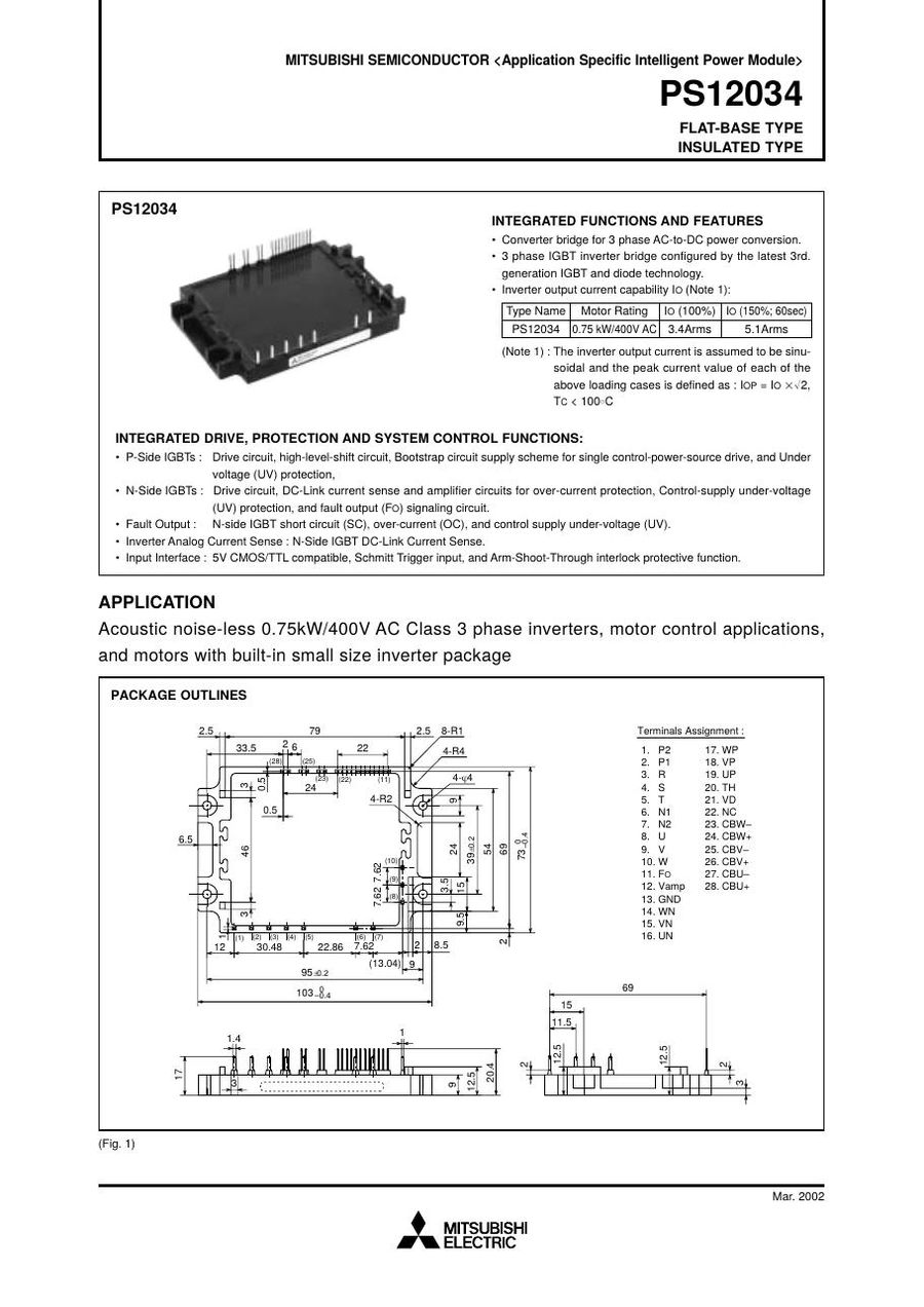 PS12034 Mitsubishi Intelligent Power Module