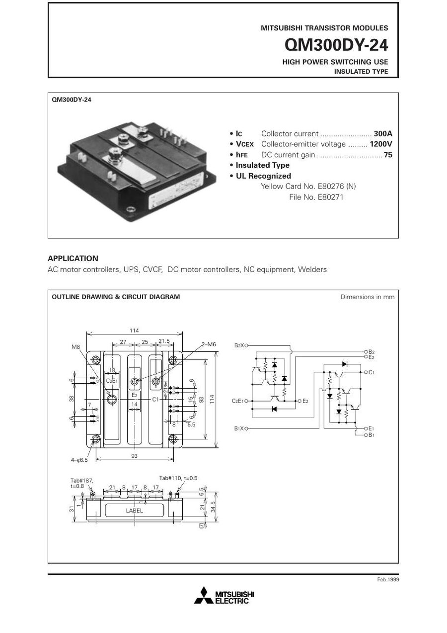 QM300DY-24, Mitsubishi, Power Transistor Module
