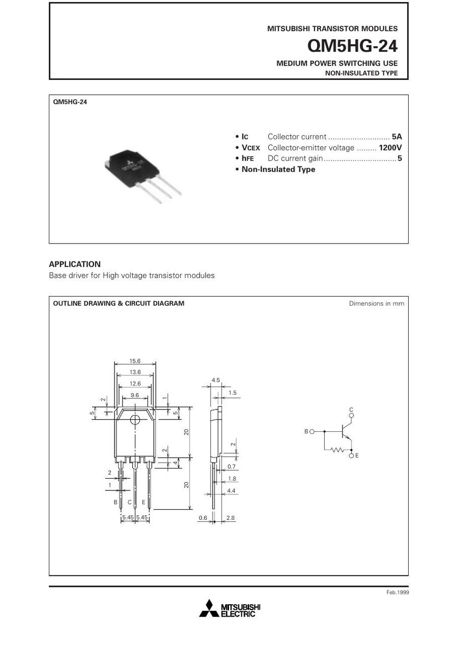 QM5HG-24, Mitsubishi,  Power Transistor Module