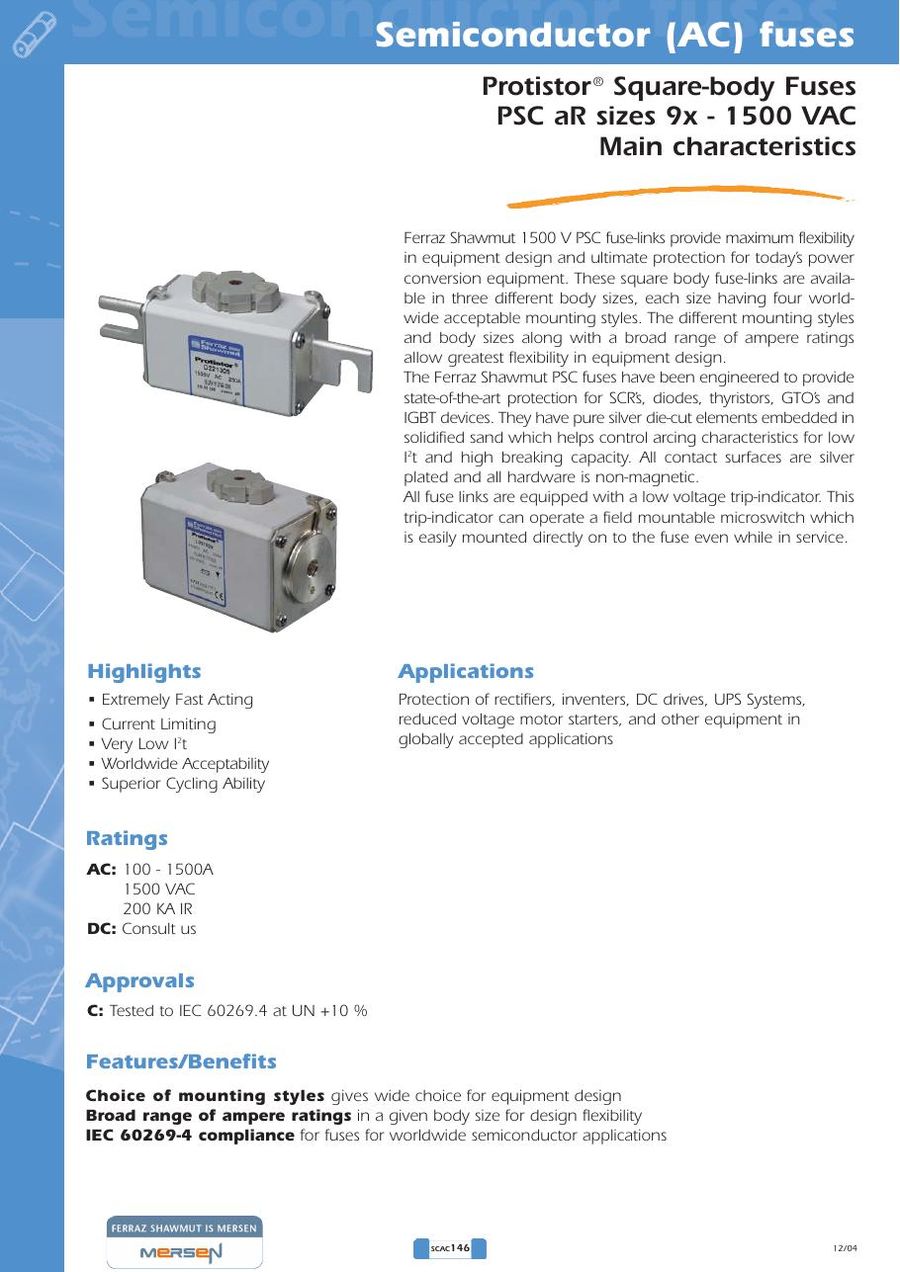 R081757 Mersen (Ferraz Shawmut) Fuses & Circuit Protection