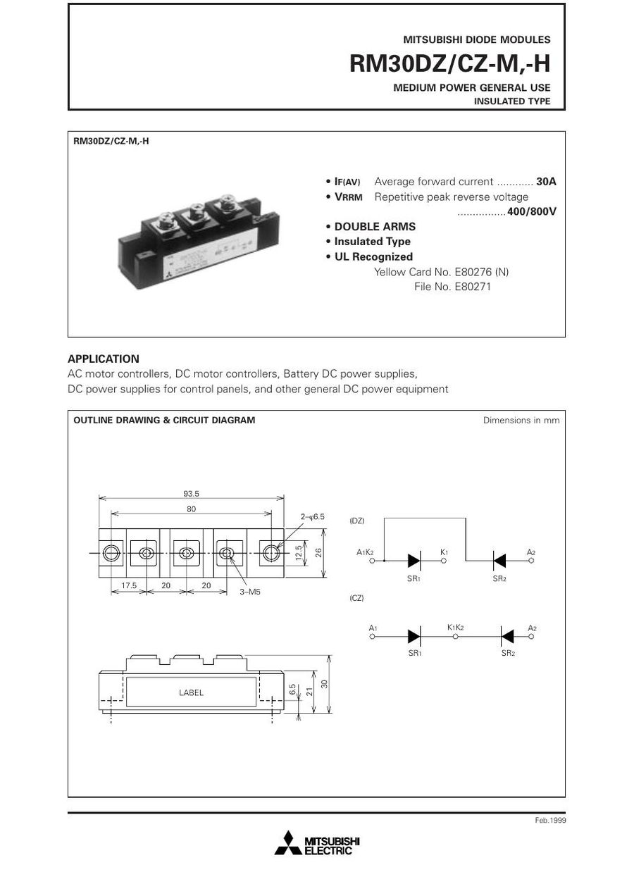 RM30DZ-M, Mitsubishi,  Power Transistor Module