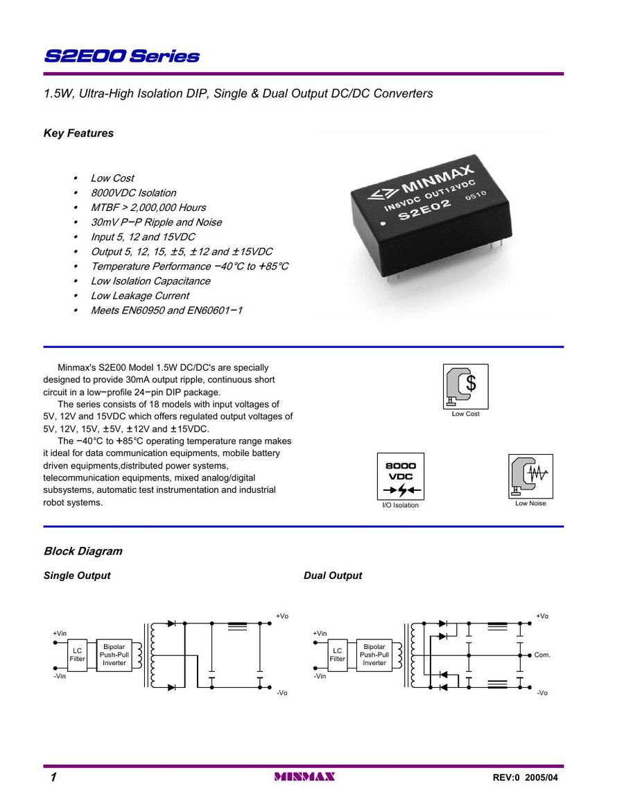 S2E12 Toshiba DC-DC Converter Module