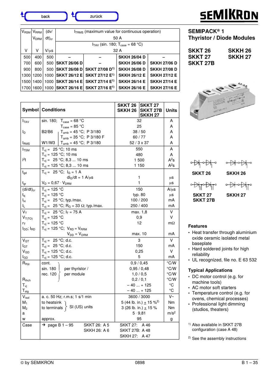 SKKH42-12D, SEMIKRON, Power Module
