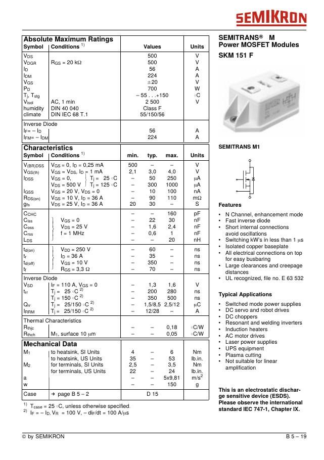 SKM151F Semikron IGBT Modules